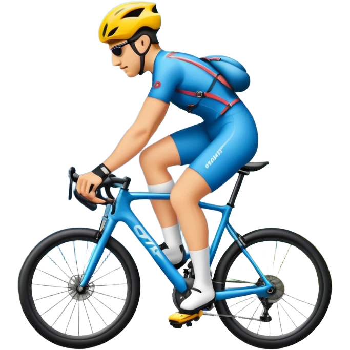 race bike climbing a pass in the alps emoji