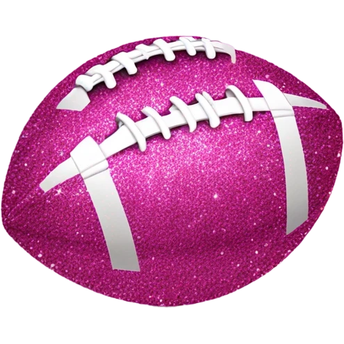 Pink glitter football emoji