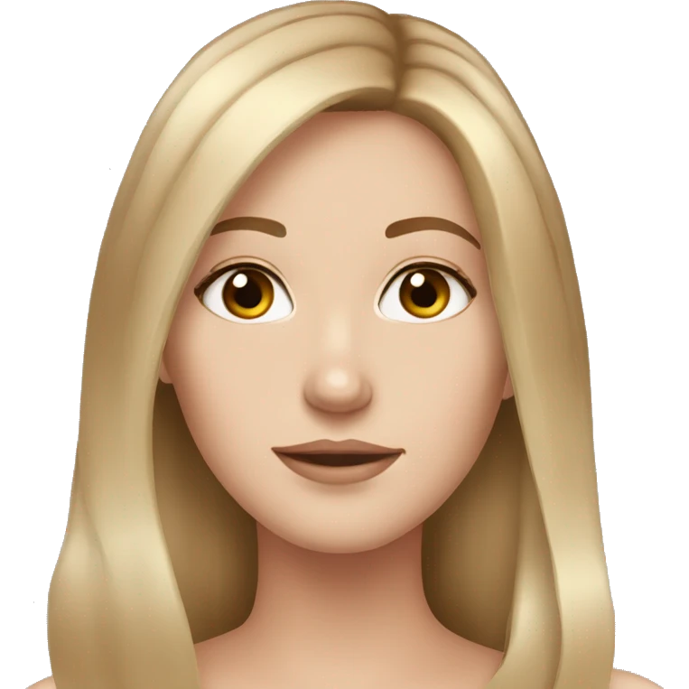 stunning white girl light brown hair emoji