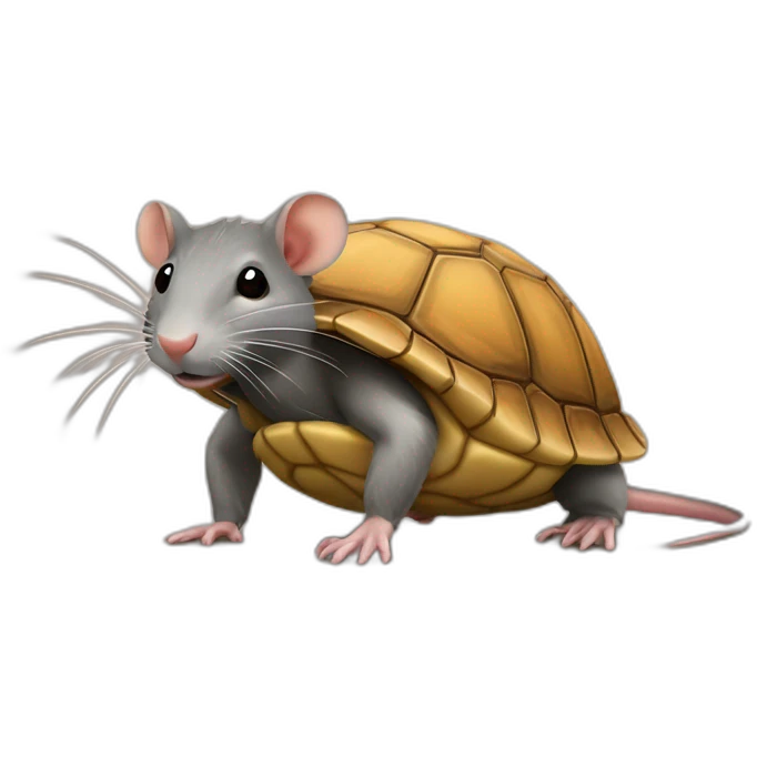 Rat sur une tortue emoji