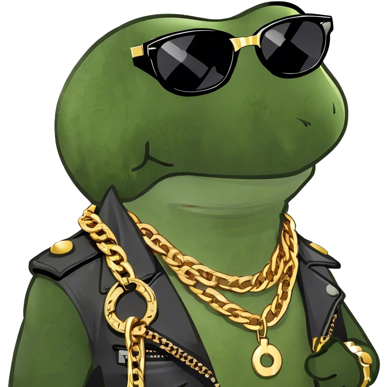 Frog in a gang emoji