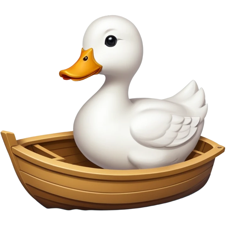 white duck-shaped boat emoji