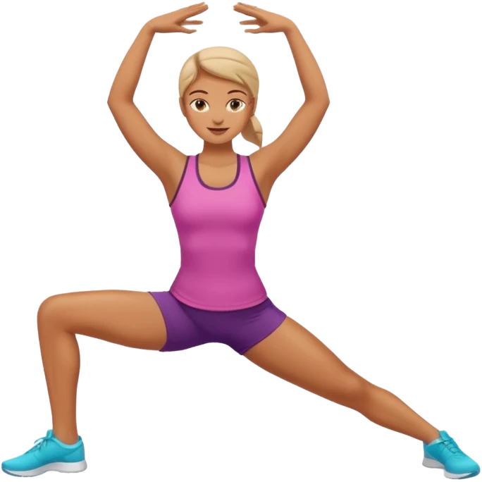 mulher alongando emoji