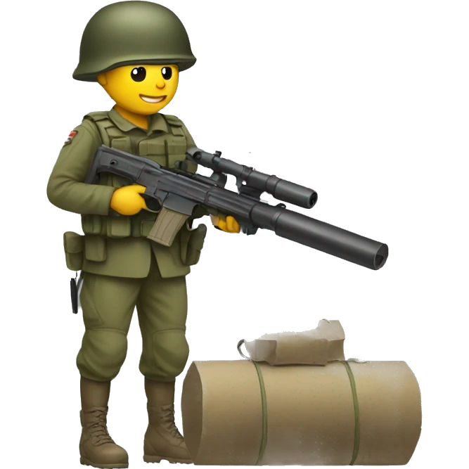 soldier and antitank emoji