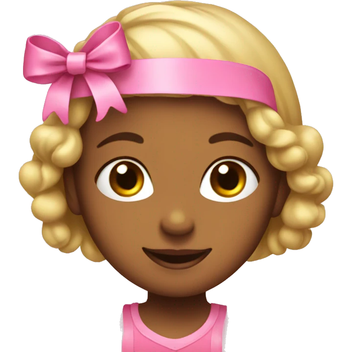 Girly pink ribbon emoji