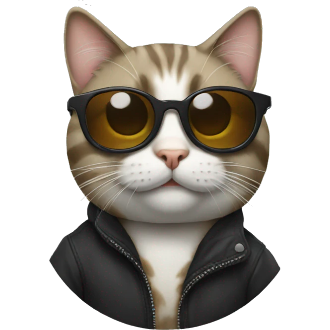 Cat with sunglasses emoji