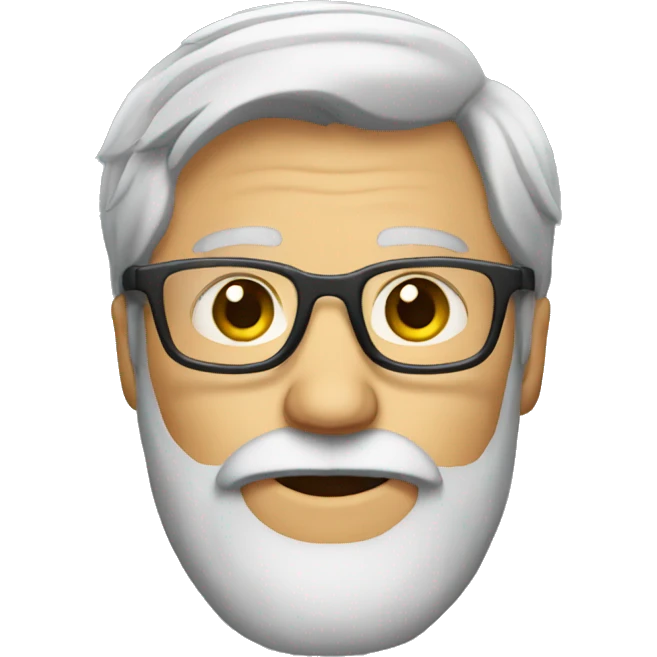 greyhair with beard and glasses emoji