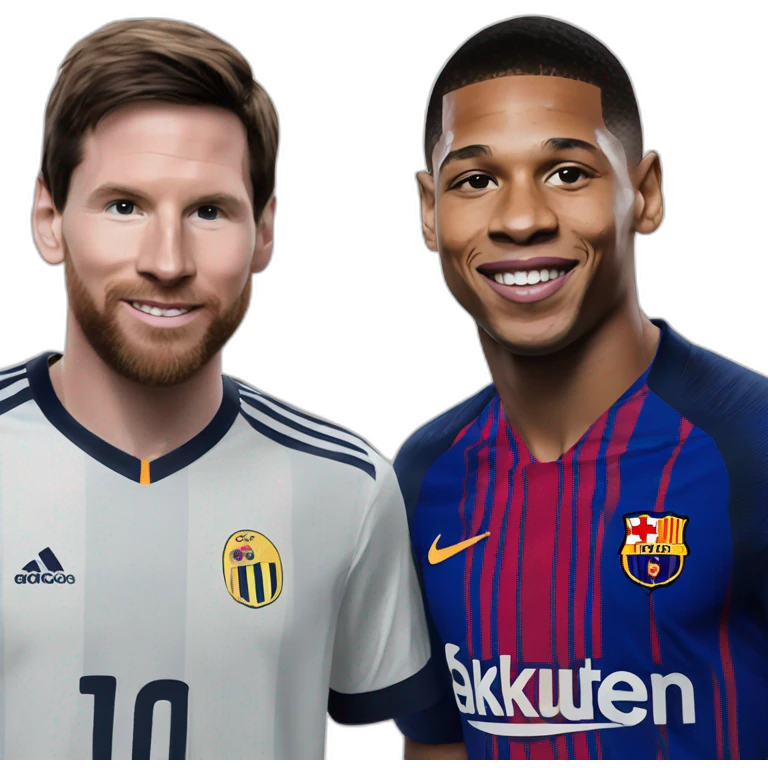 messi and mbappe emoji