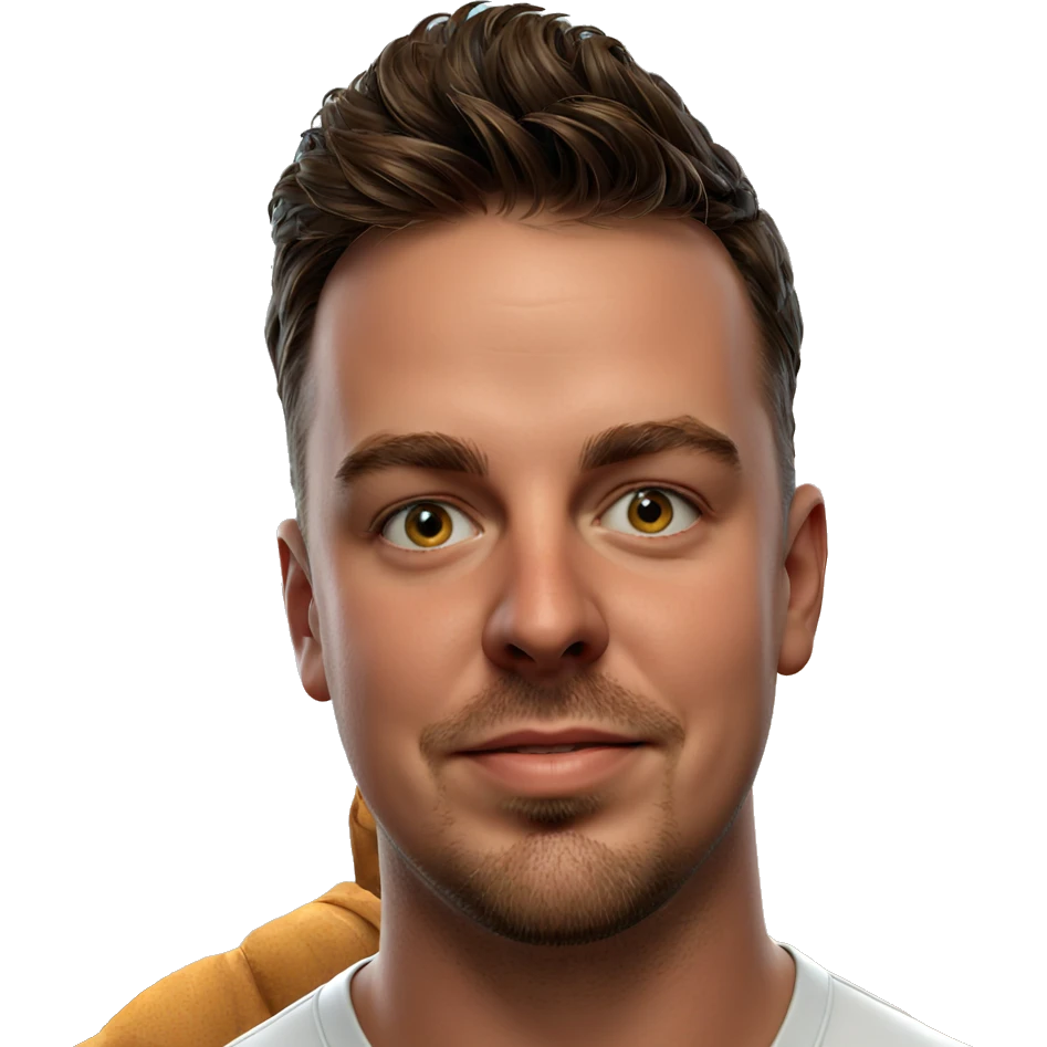 realistic portrait of a male emoji