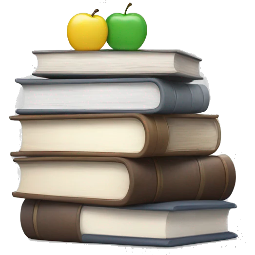a white stack of books emoji