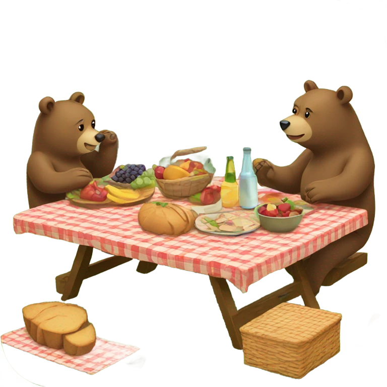 Bear picnic  emoji