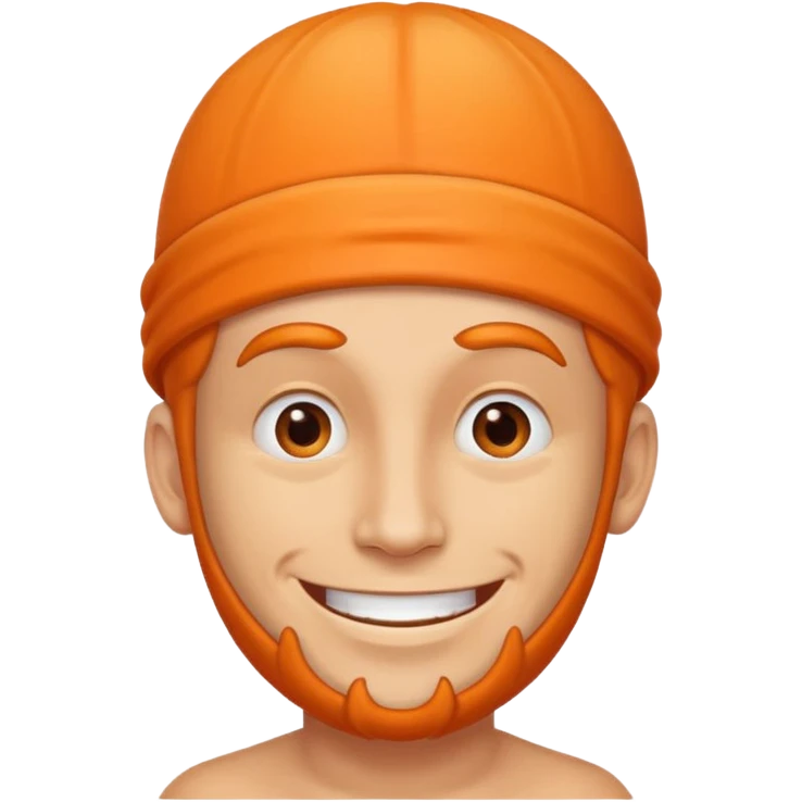 Сделай эмодзи с лицом Трампа у которого на голове большой член  emoji