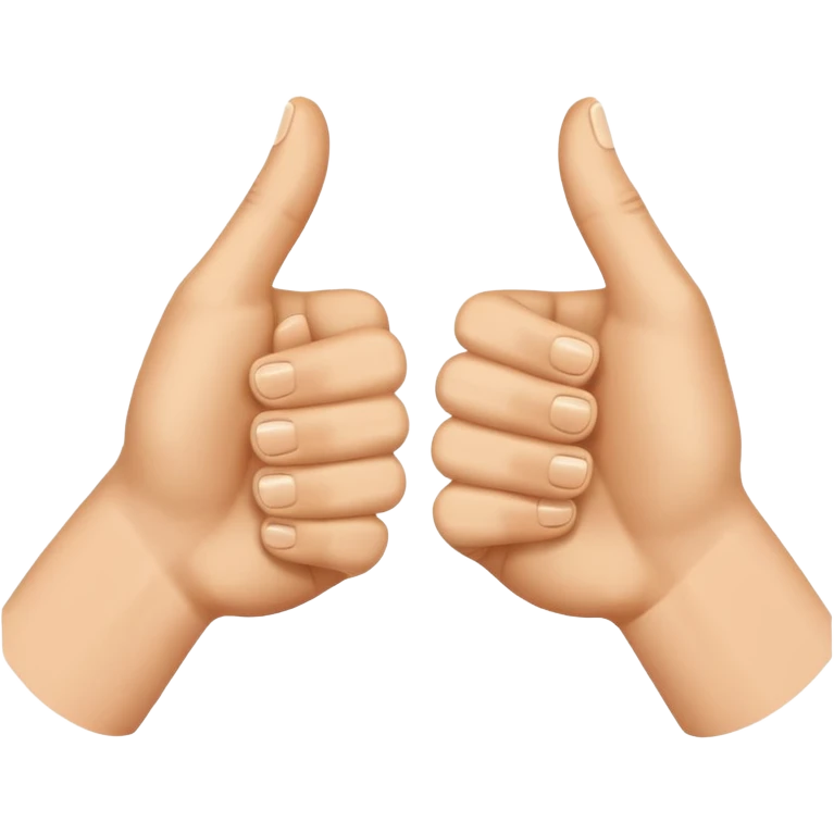 I want two tumbs up like it's done with two hands emoji