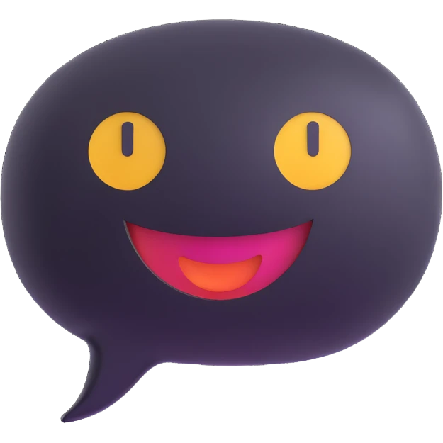 conversation bubble with a happy face emoji