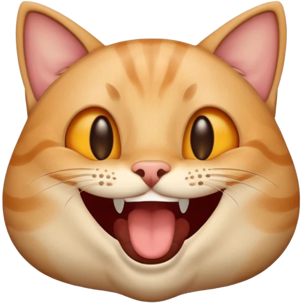 Combine Cat laughing emoji and 😁 this emoji emoji