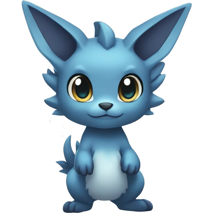 a anthro chibi-style dark-type-ice-type Fakémon-hybrid full body emoji