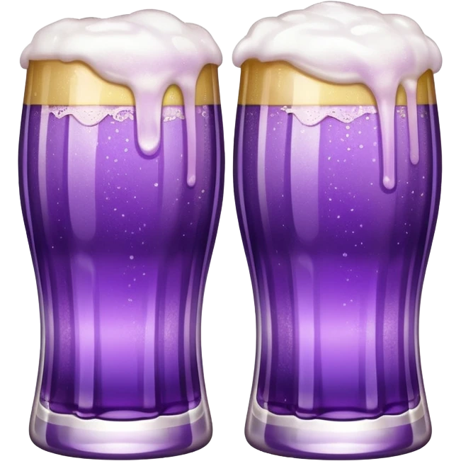 glitter cian and purple beer
 emoji