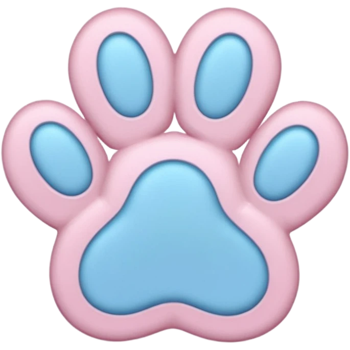 a pastel pawprint emoji
