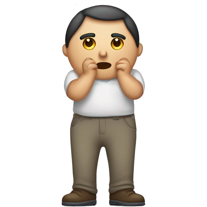 pantalón personificado triste con esposas en las manos emoji