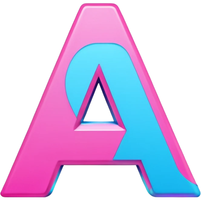 The letter A is designed in the Vape style (Vape theme) with dimensions of 512 by 512 emoji