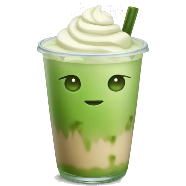 Iced matcha latte  emoji