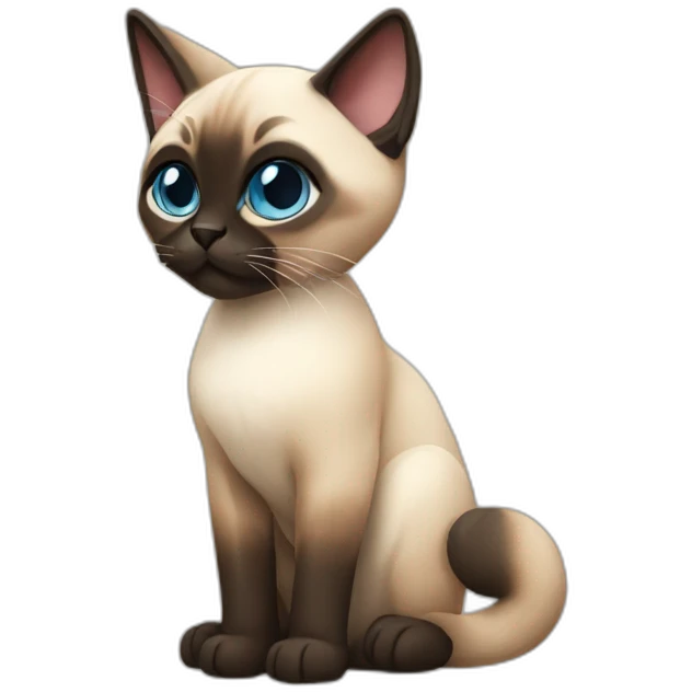 siamese furry cat emoji