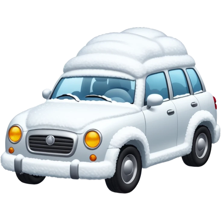car covered in more snow emoji