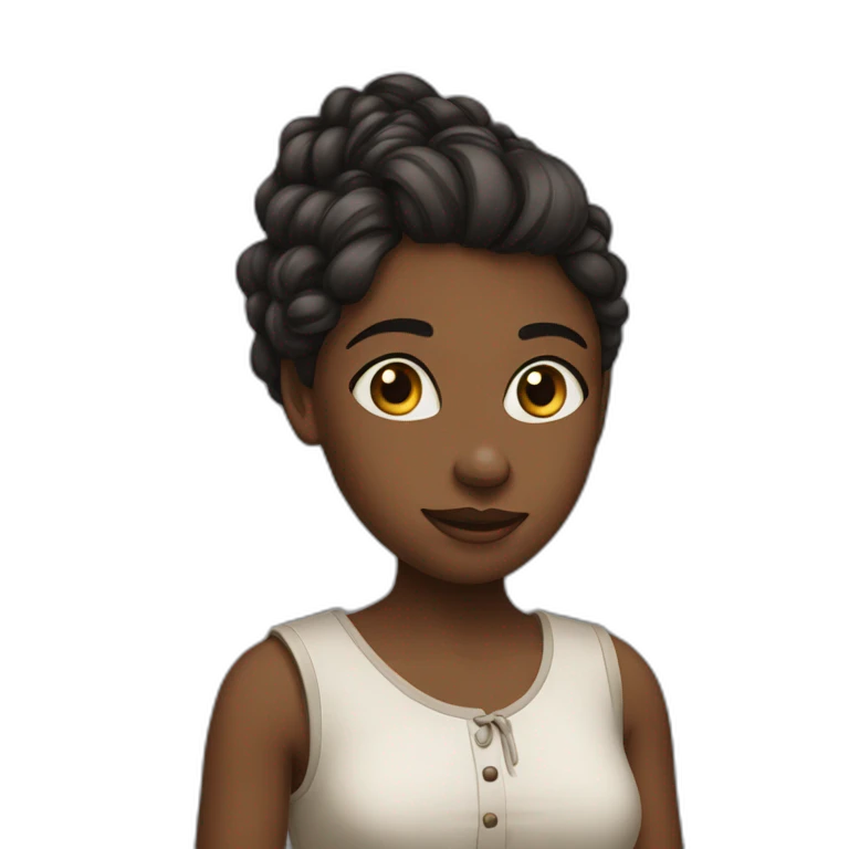 Jeune fille métisse  emoji