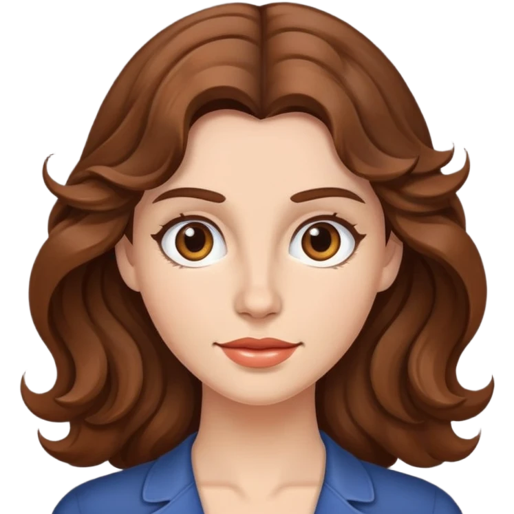 woman with wavy brow and long hair emoji