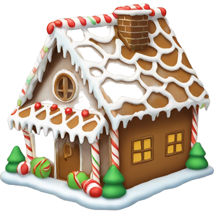 Gingerbread house emoji