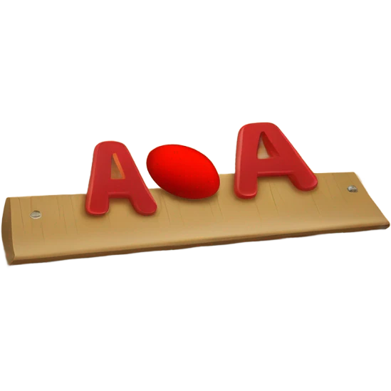  ruler with a red kiss marking on it  emoji