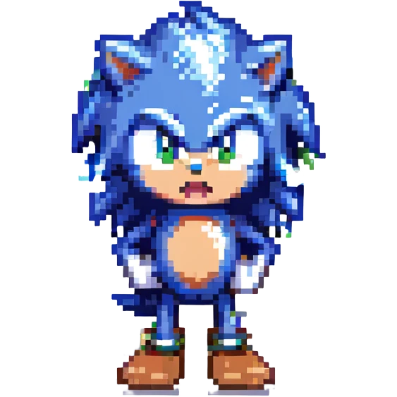 Sonic the Hedgehog with a surprised expression emoji