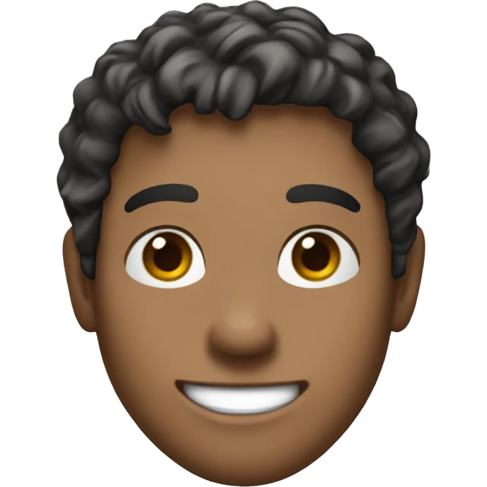 Create a friendly male avatar with short, messy dark hair, a warm smile, and wearing a casual hoodie. The style should feel relaxed and approachable. emoji