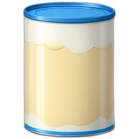 condensed milk in a blue tin can emoji