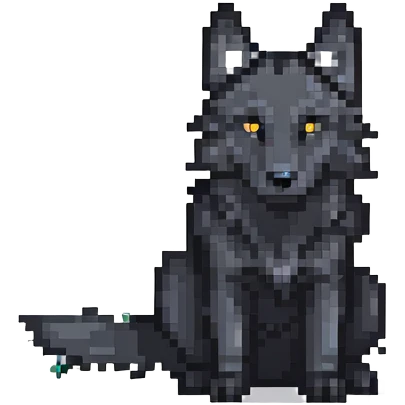 black wolf emoji