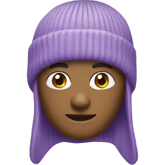 Light purple beanie  emoji