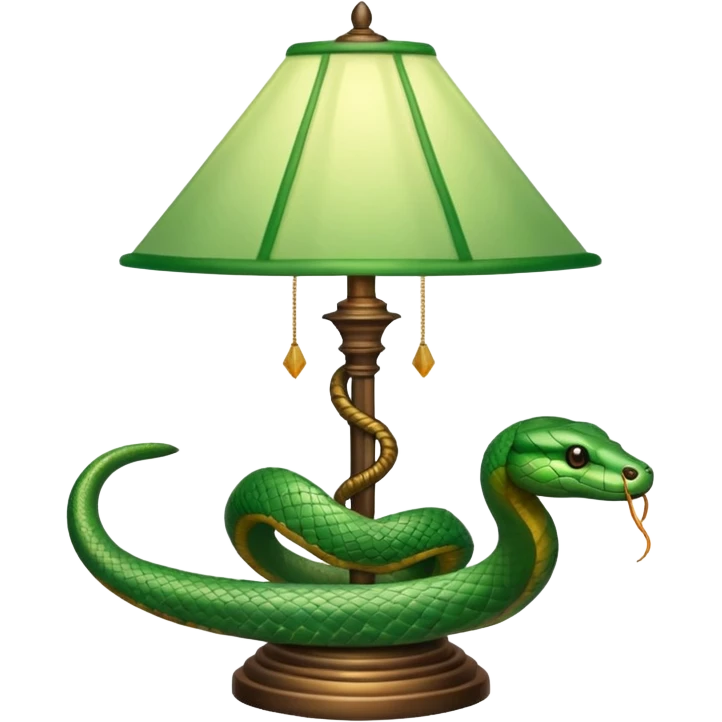 uma lamparina com uma cobra em volta  emoji