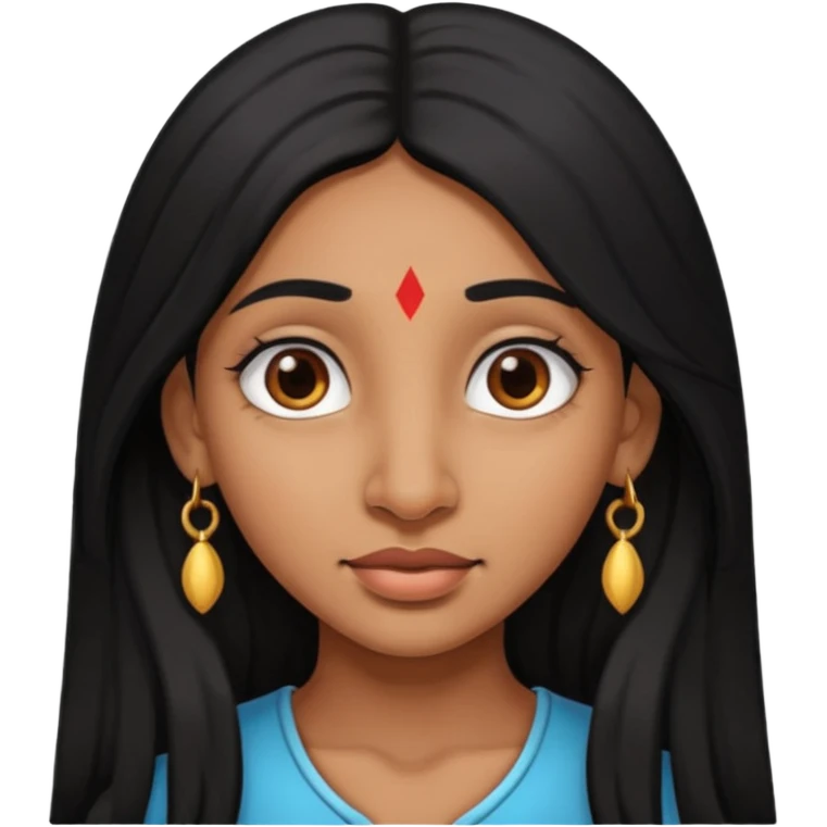 a indian girl with a big nose emoji