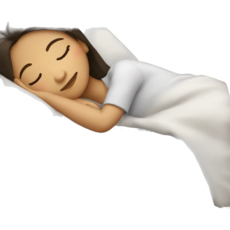 Brunette girl sleeping emoji
