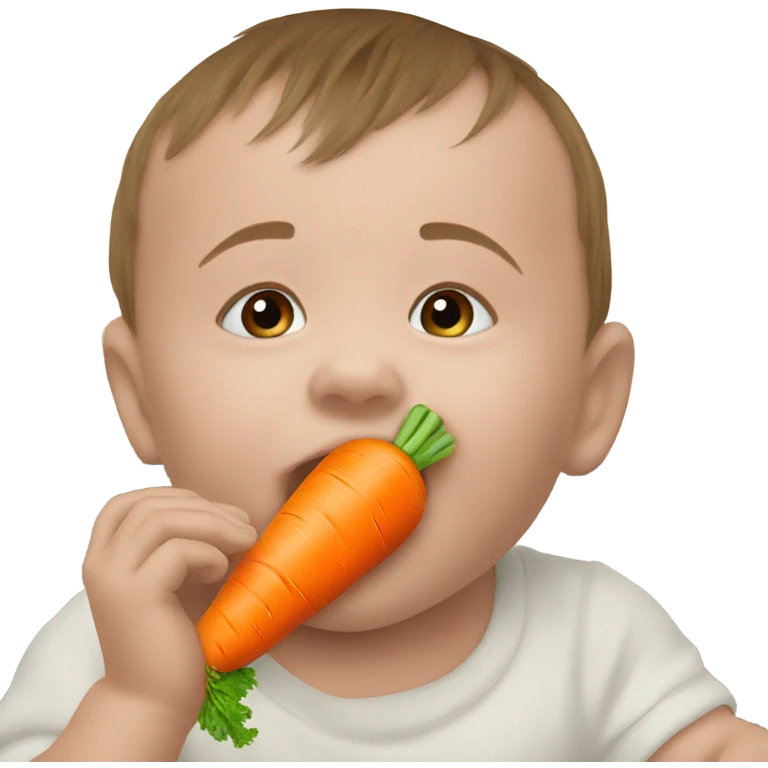 Baby eating carrot emoji