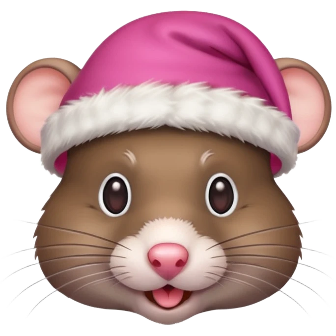 Rat with Christmas hats emoji