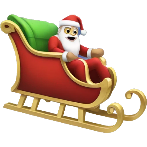 Santa sleigh emoji