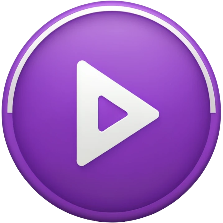 A Solid purple circle and white play button emoji