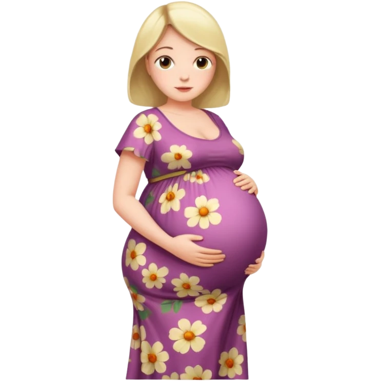heavily pregnant woman with very very large overdue  belly emoji