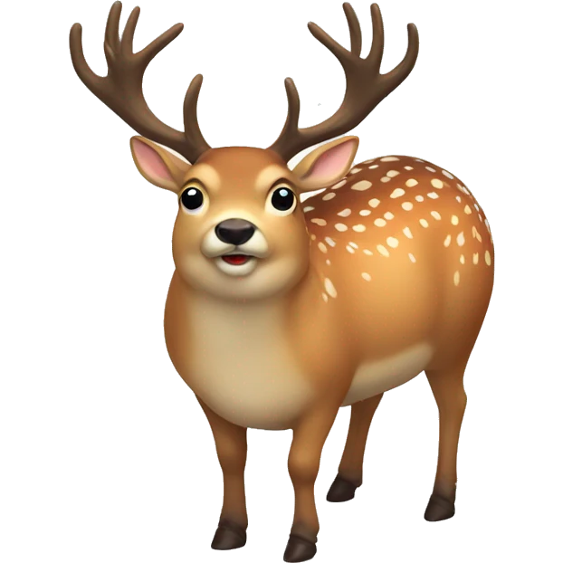 Really fat deer emoji