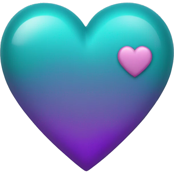 Teal and Purple Heart  emoji