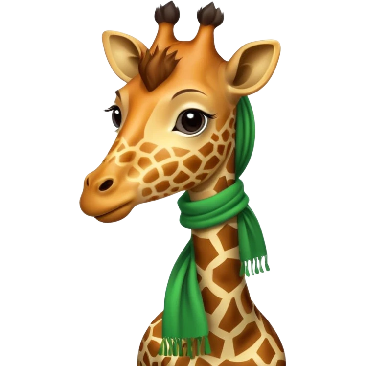 Giraffe with green Scarves emoji
