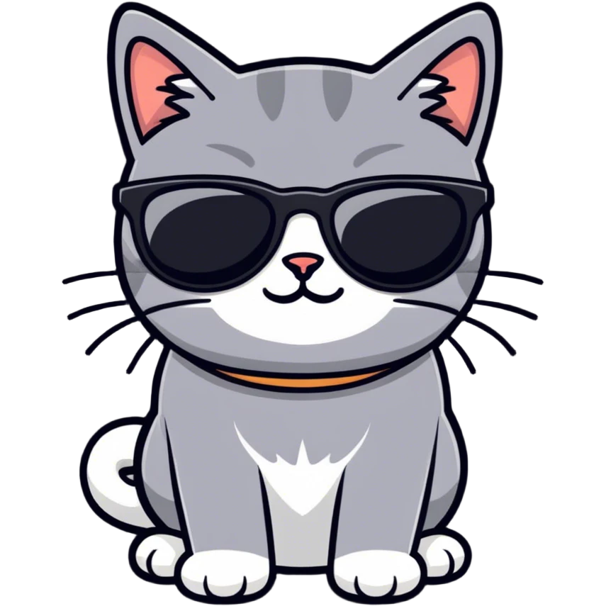 Cat with sunglasses emoji