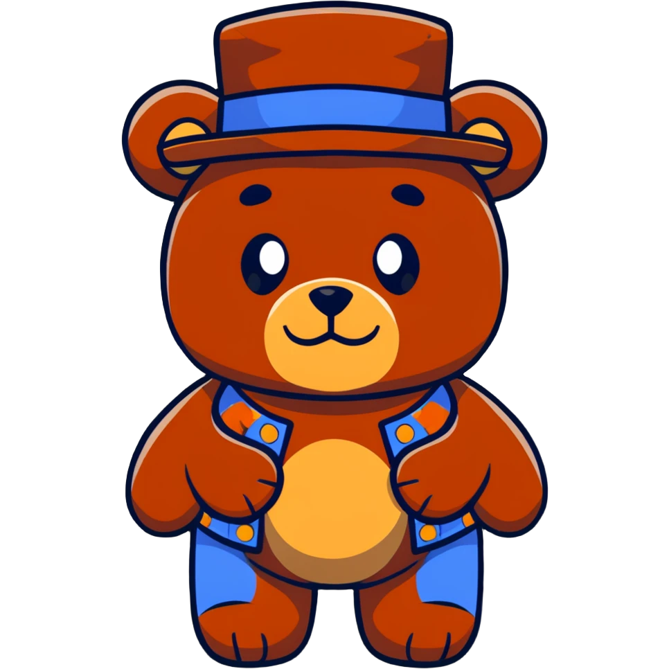 Cartoon Freddy bear emoji