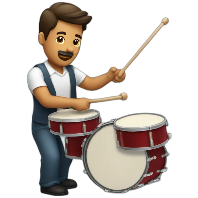 Hombre tocando la batería emoji